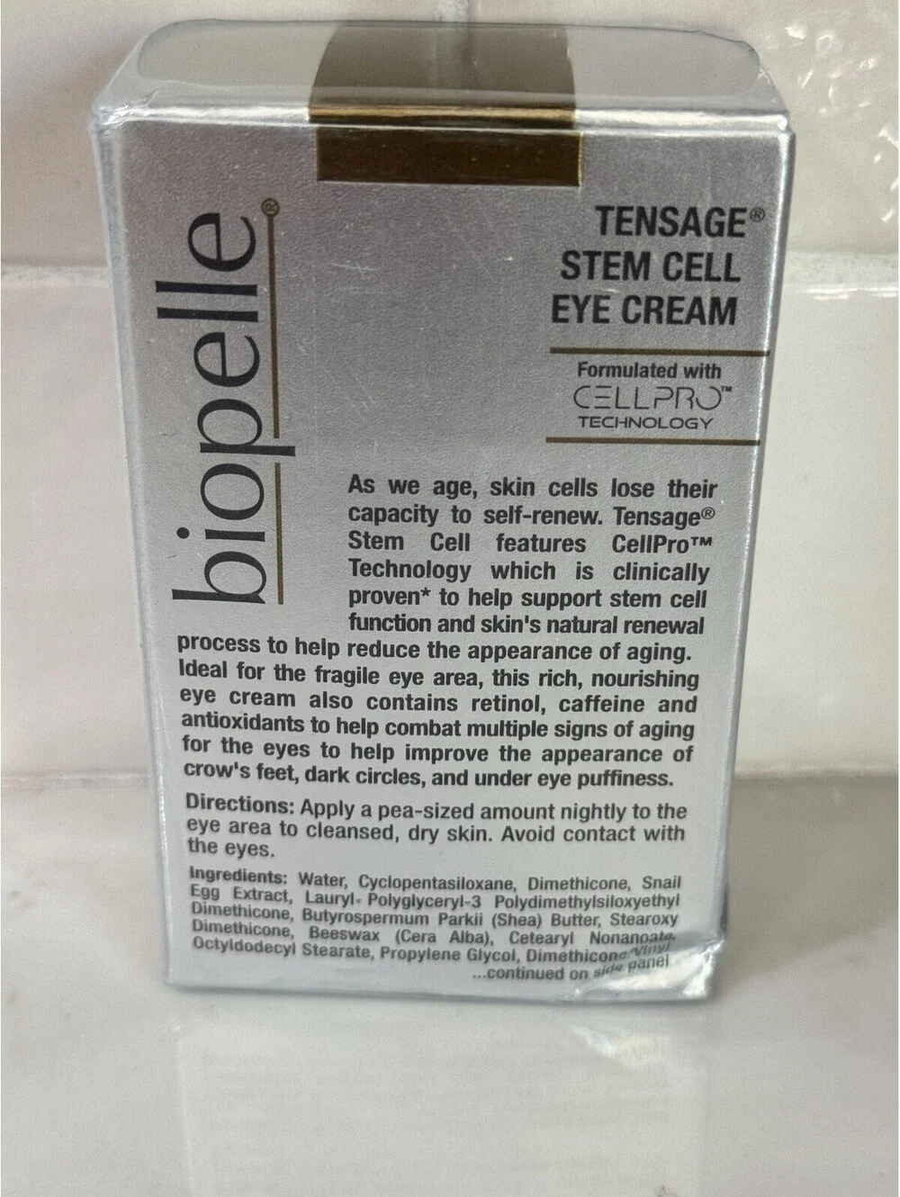 Biopelle Tensage Stem Cell Eye Cream 15 Ml / 0.5 Fl Oz